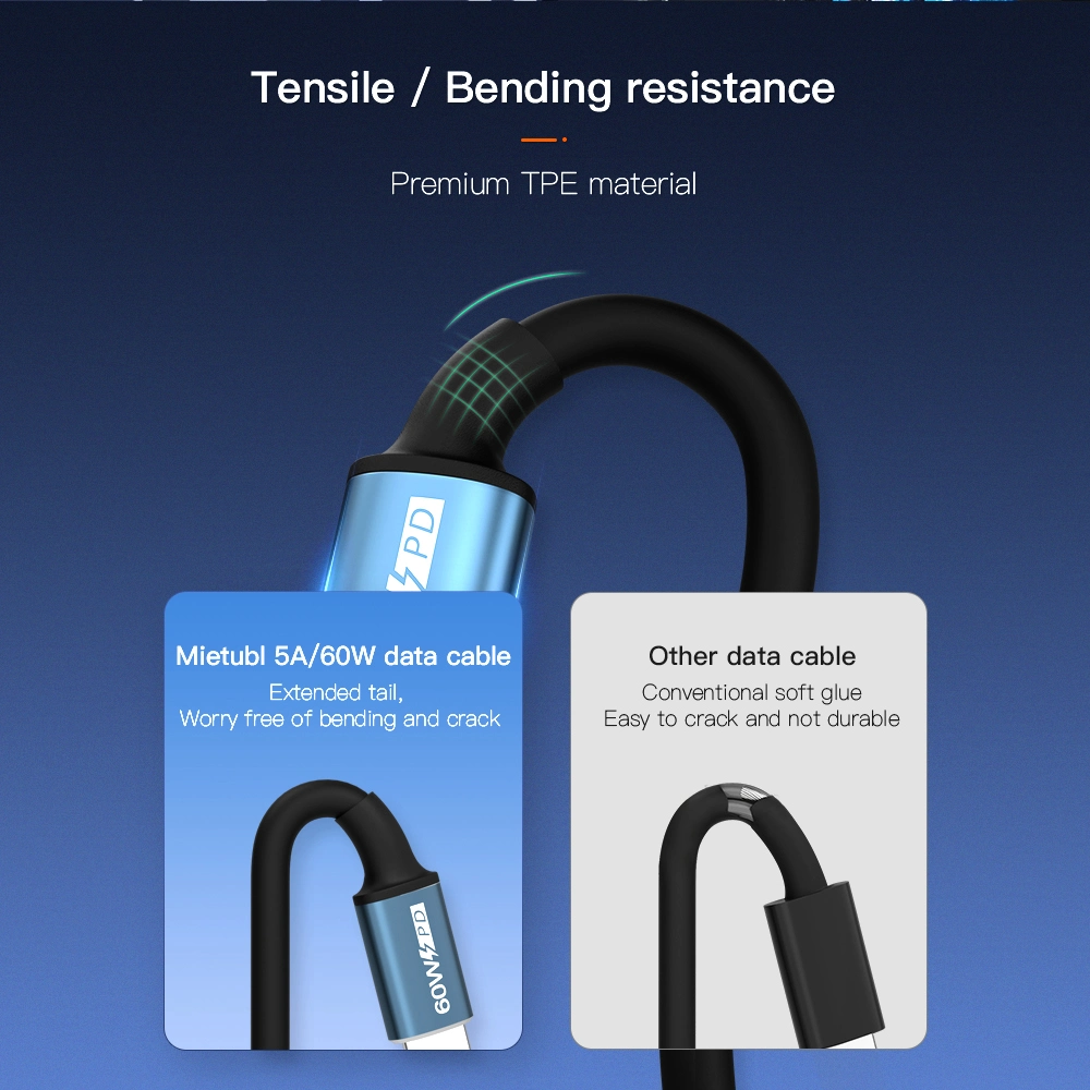 Mietubl 5A Type-C Fast Charging Data Cable for Mobile Phone